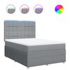 vidaXL Giroletto a Molle con Materasso Grigio Chiaro 160x200cm Tessuto