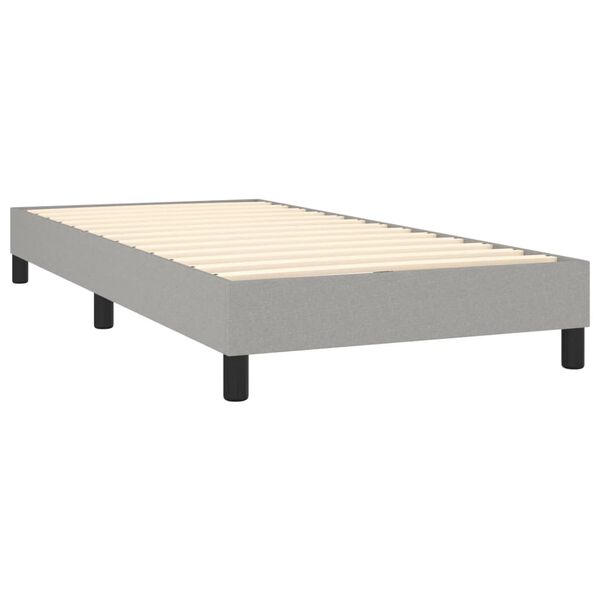 vidaXL Struttura Letto a Rete a Molle Grigio Chiaro 80x200 cm Tessuto
