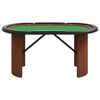 vidaXL Tavolo da Poker 10 Giocatori Verde 160x80x75 cm