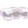 vidaXL Set Divani da Giardino 9 pz con Cuscini Nero Polyrattan Acacia