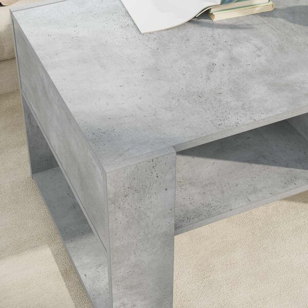 vidaXL Tavolino da salotto Grigio cemento 92 x 53 x 45 cm