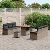 vidaXL Set Divano da Giardino con cuscino con cuscino 9 pcs Grigio