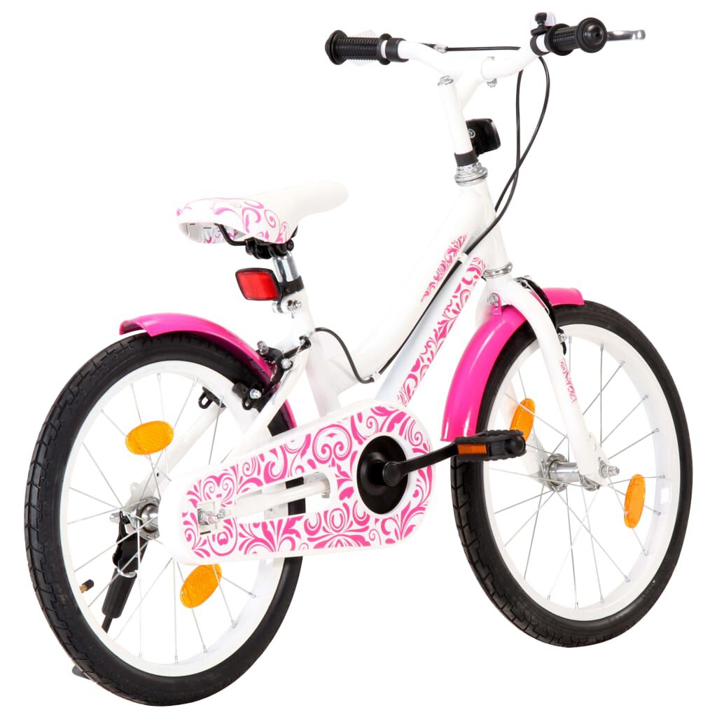 vidaXL Bici per Bambini 18 Pollici Rosa e Bianca | vidaXL.it