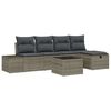 vidaXL Set Divano da Giardino 6 pz Grigio polyrattan