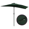 vidaXL Ombrello da giardino Verde 294 x 150 x 223 cm