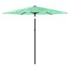 vidaXL Ombrellone da Giardino con Palo in Acciaio Verde 268x268x226 cm