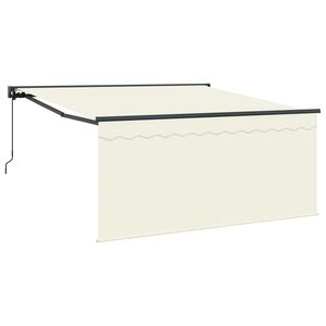 vidaXL Tenda retrattile Crema 350 x 250 cm Poliestere e Alluminio