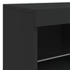 vidaXL Credenza con Luci LED Nera 163x37x67 cm
