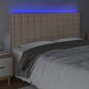 vidaXL Testiera a LED Cappuccino 180x5x118/128 cm in Similpelle