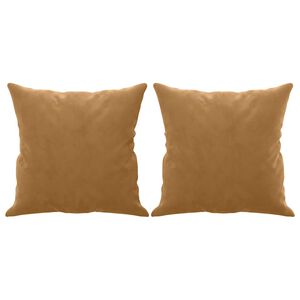 vidaXL Cuscini Decorativi 2 pz Marrone 40x40 cm in Velluto