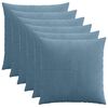 vidaXL Federa 6 pcs ALMELO Blu 65 x 65 cm corduroy