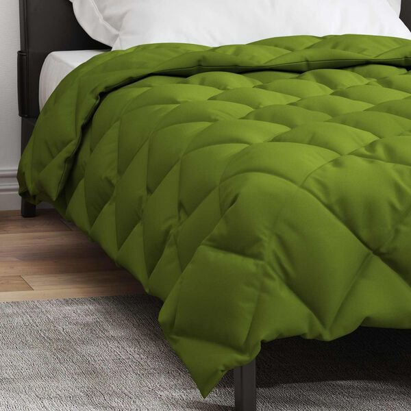 vidaXL Duvet Invernale Verde 220 x 140 cm Microfibra