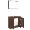 vidaXL Set Mobili da Bagno 2 pz Rovere Marrone in Legno Multistrato