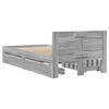 vidaXL Giroletto con Testiera Grigio Sonoma 75x190cm Legno Multistrato