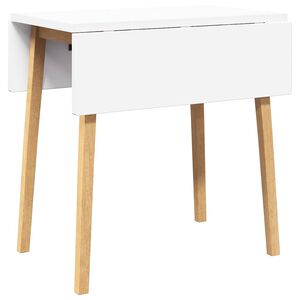 vidaXL Tavolo da Pranzo Naturale in Legno Massello di Hevea