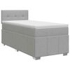 vidaXL Letto box spring con materasso Grigio Chiaro 90 x 190 cm