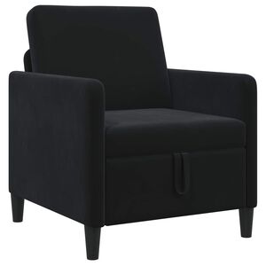 vidaXL Divano con Storage Nero 72 x 78 x 87 cm Poliestere