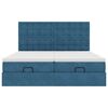 vidaXL Struttura Letto Pouf con Materassi 200x200 cm Velluto