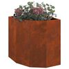 vidaXL Vaso d'angolo Ruggine 45 x 45 x 50 cm acciaio corten