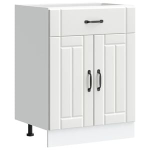 vidaXL Base da Cucina Lucca Bianco in Legno Multistrato