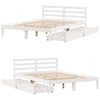 vidaXL Letto senza Materasso Bianco 140x200 cm Legno Massello di Pino