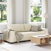 vidaXL | Divano | con cuscino con cuscino Beige 221 x 77 x 82 cm Tela