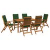 vidaXL Set da pranzo da giardino 7 pezzi Naturale