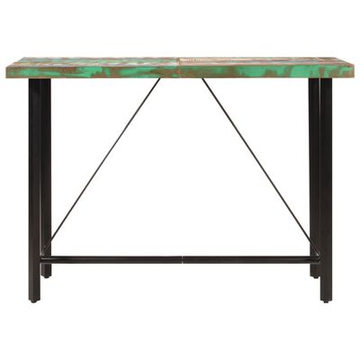 vidaXL Tavolino da Bar 150x70x107cm Legno Massello di Recupero e Ferro