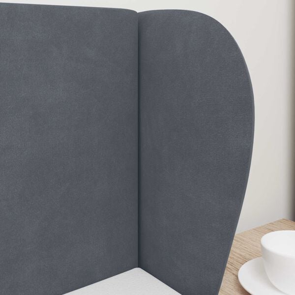 vidaXL Orecchia della Testata Grigio Sfumato 40 x 23 x 6 cm Velluto