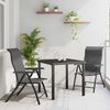 vidaXL Set da Pranzo per Giardino 3 pcs Grigio