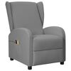 vidaXL Poltrona Wing Back Elettrica Massaggiante Grigia in Similpelle