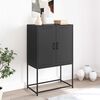 vidaXL Credenza Nera 68,5x38,5x107 cm in Acciaio