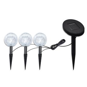 vidaXL Lampioncini Solari a LED 3 pz con Picchetti e Pannelli Solari