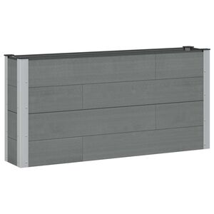 vidaXL Letto rialzato da giardino Grigio 150 x 30 x 72 cm