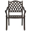 vidaXL Set da Pranzo per Giardino 7 pcs Bronzo Alluminio