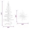 vidaXL Albero di Natale Decorativo in Legno 120 cm Legno Massello Pino