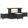 vidaXL Set Divano da Giardino 9 pcs Nero polyrattan