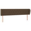 vidaXL Testiera ad Orecchio Marrone Scuro 183x23x78/88 cm in Tessuto