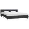 vidaXL Giroletto con LED Nero in Similpelle 160x200 cm