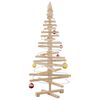vidaXL Albero di Natale Decorativo in Legno 120 cm Legno Massello Pino