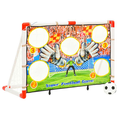 vidaXL Set Porta da Calcio per Bambini con Pannello 120x51x77,5 cm