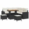 vidaXL Set Divano da Giardino 8 pz Nero polyrattan