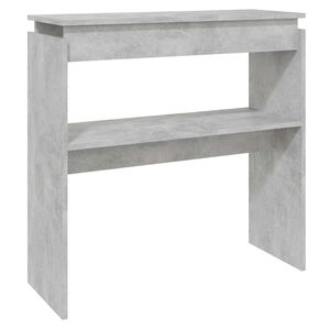 vidaXL Tavolino Consolle Grigio Cemento 80x30x80cm Legno Multistrato