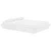 vidaXL Giroletto Bianco in Legno Massello 135x190 cm Double