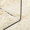 vidaXL Tappeto Shaggy a Pelo Lungo NAVARRA Crema 100x100 cm poliestere