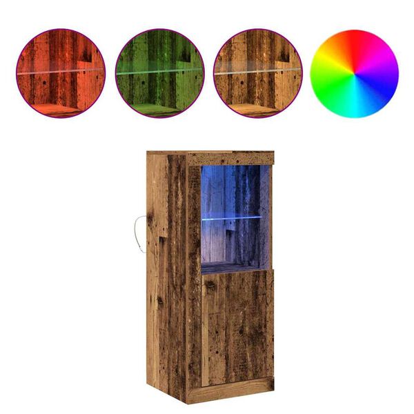 vidaXL Madia LED Marrone 41 x 37 x 100 cm Legno multistrato