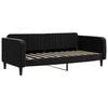 vidaXL Divano Letto Estraibile con Materassi Nero 90x190 cm Velluto
