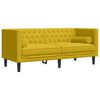 vidaXL Set Divani Chesterfield 2pz con Cuscini Giallo Velluto