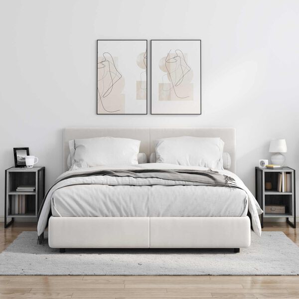 vidaXL Comodino Grigio Sonoma 39.5 x 30 x 50 cm Legno multistrato