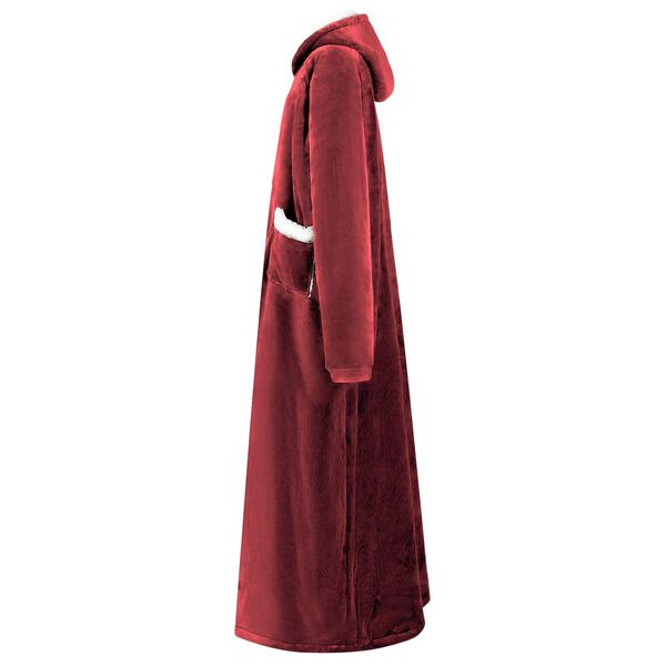 vidaXL Felpa coperta Rosso Bordeaux xl Pile e Flanella